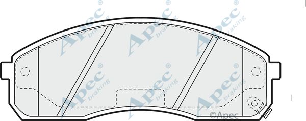 APEC BRAKING stabdžių trinkelių rinkinys, diskinis stabdys PAD1207